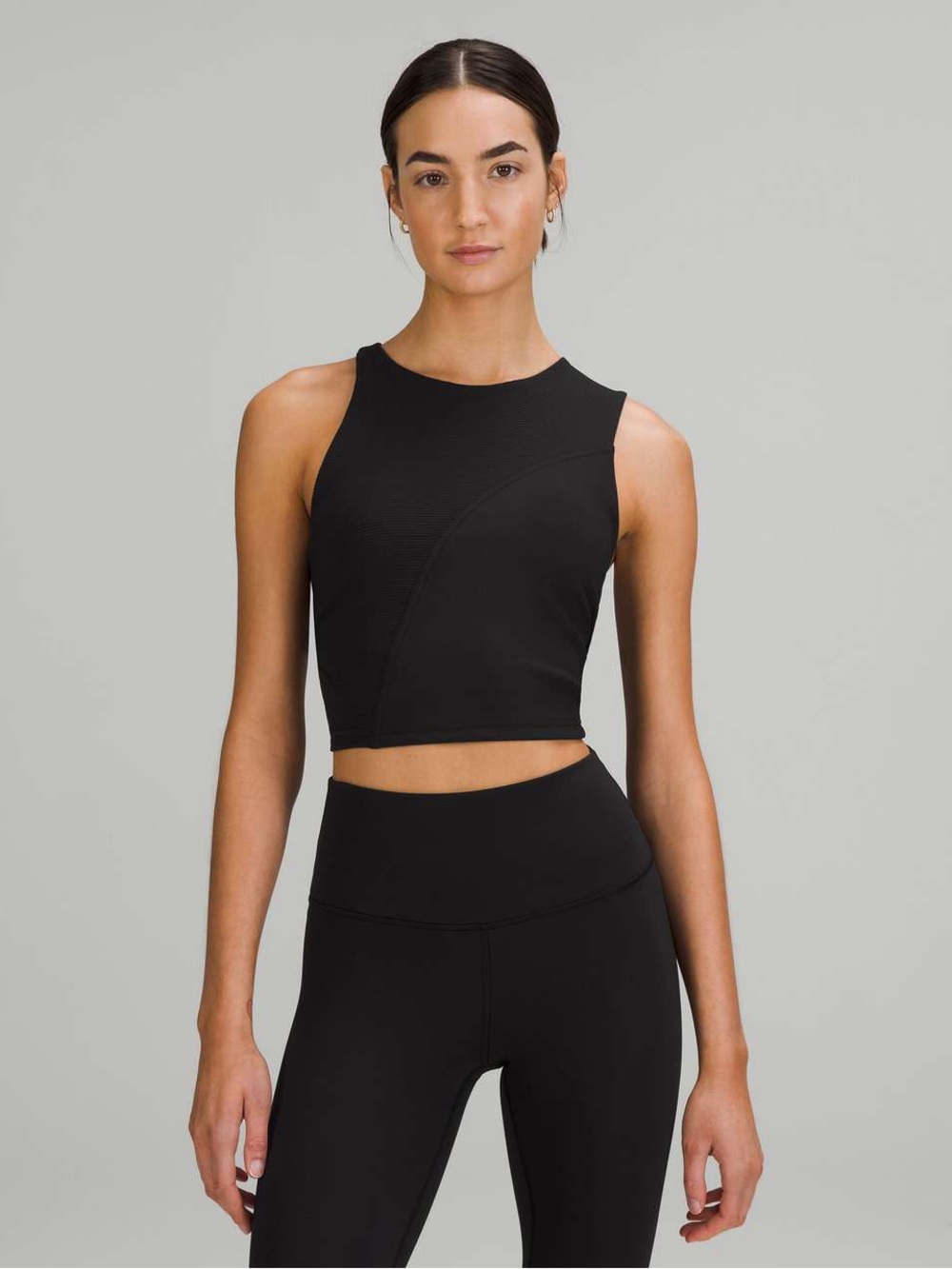 Lululemon Black Asymmetrical Tank Sports Bra 10
